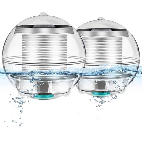 Lampes de Piscine, Solaire Flotteur de Piscine Lumière 7 Couleurs Changement Éclairage pour Plan d'eau led pour le Jardin le Patio la Galerie ou la Piscine (2 PIÈCES) (1/5)