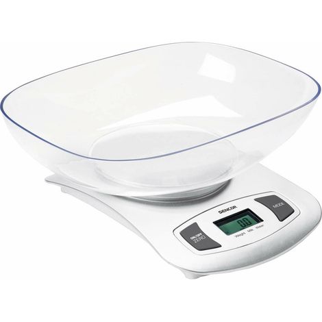 SENCOR SKS 4001WH BÁSCULA ELECTRÓNICA DE COCINA COLOR BLANCO - BÁSCULA DE COCINA (LCD, 40 X 19 MM, COLOR BLANCO, CR2032, 3 V, 26 (1/3)
