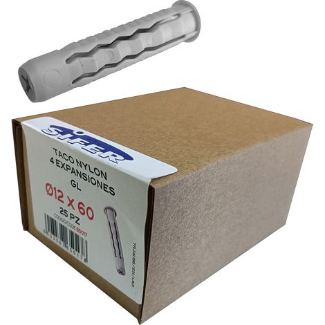 Sifer Nylondübel SX 4 Erweiterungen 12x60 Box 25 Einheiten