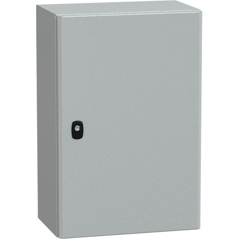 Spacial S3D plain door with mount.plate. H600xW400xD250.IP66 IK10 RAL7035. - NSYS3D6425P (1/3)