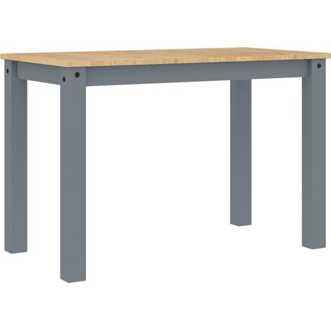 Table de salle à manger styke rustique modernes 117 x 60 x 75 cm bois massif de pin gris DEC036903