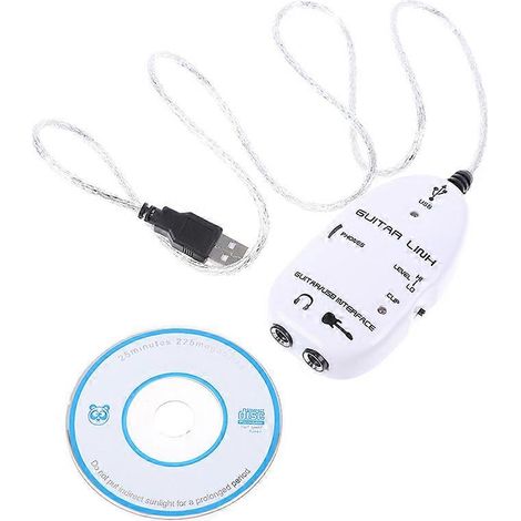 Câble de guitare électrique ou adaptateur d'interface USB pour lecteur d'enregistrement musical sur PC