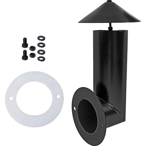 perfk Ensemble cheminée et Chapeau pour cheminée de Barbecue, Utilitaire, Noir, pièces de Rechange, kit de Haute Performance Robuste