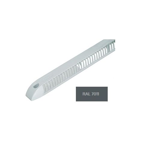 Anjos Ventilation – Entrée d'air autoréglable vm-g 30m³/h – Teinte gris foncé 7011 – Grille anti-moustiques pour ventilation simple flux
