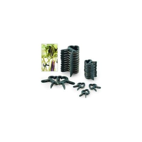 Lot de 80 clips de support réglables pour plantes, 40 grands et 40 petits, tuteurs jardin, vigne, tomates – (1/5)