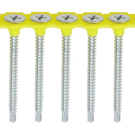 TIMCO Collated Drywall Self-Drilling Bugle Head Silver Screws - 3.5 x 40