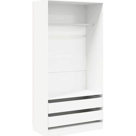 Kleiderschrank Weiß 100x50x200 cm Holzwerkstoff vidaXL (1/5)