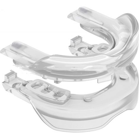 Bavette Dentaire Réglable Anti-Ronflement, Protège-Dents pour Apnée du Sommeil et Grincement des Dents, Embout Buccal de Nuit, Taille Unique, Confortable et Efficace (1/3)