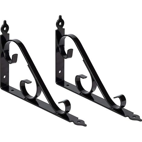 Support d'étagère triangulaire métallique multi-usages à 90 degrés avec vis pour jardinage, salle de bain, cuisine - 250 mm x 164 mm (1/5)