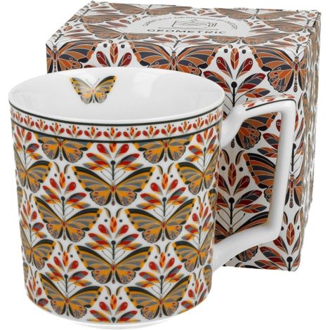 Elegante taza de porcelana de 450 ml Papilio - Línea geométrica (1/3)