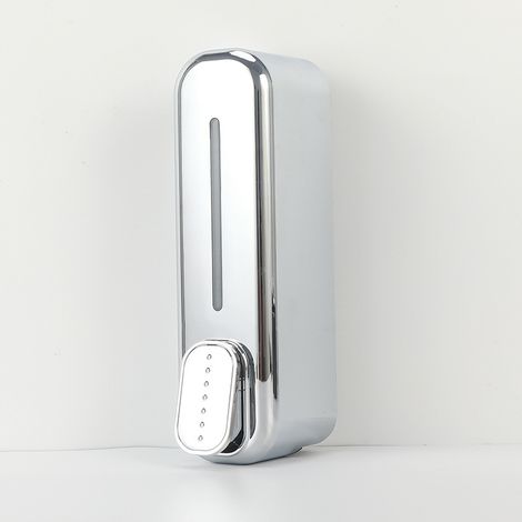 Dispensador de jabón manual de 300 ml, contenedor de gel de ducha de ABS con pulsador para montaje en pared, apto para casa, hotel, 1 color (1/4)