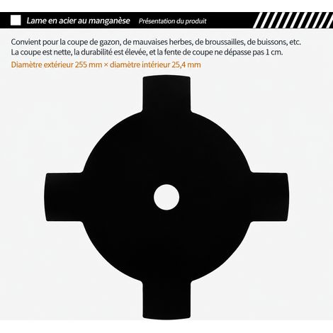 Lame en acier au manganèse 4 dents, accessoire pour tronçonneuse, acier au manganèse 11, 400 g – Livraison gratuite