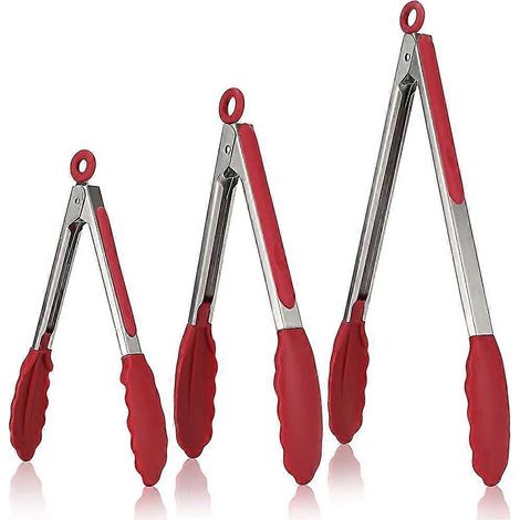 Ensemble de 3 pinces de cuisine pour barbecue en acier inoxydable 18/8 - Ustensiles de cuisine à offrir (1/5)