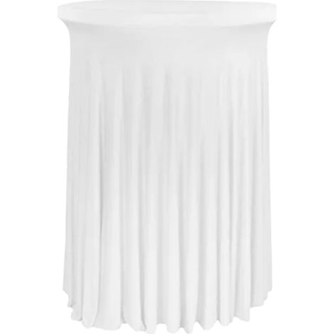 Tischdecke mit Saum, Ventile für Cocktailbar-Tisch 80 cm weiß
