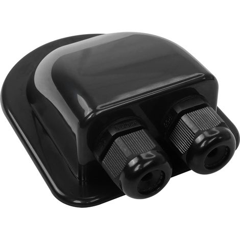 Presse-étoupe Solaire Double Entrée de Câble Étanche IP68 ABS pour Panneaux Solaires de Camping-car, Caravane, Bateau (Noir) (1/5)