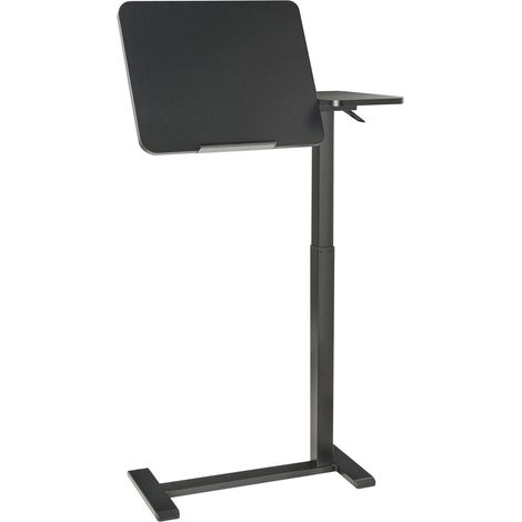 Scrivania per laptop in piedi regolabile manualmente telaio in acciaio nero 70 x 40 cm Schola