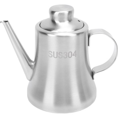 Contenitore per olio con filtro a rete, resistente al calore, lavabile in lavastoviglie, in acciaio inox 304, capacità 18 once (530 ml). (1/5)