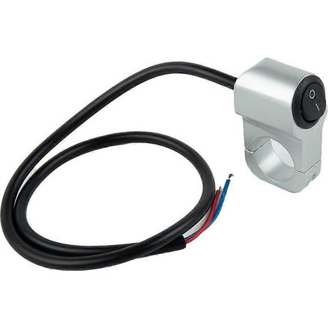 Interrupteur compact étanche en alliage d'aluminium pour phare de moto 12 V-60 V 10A Argent, flexible, pour véhicules, accessoire compatible pour entretien, équipement (1/5)