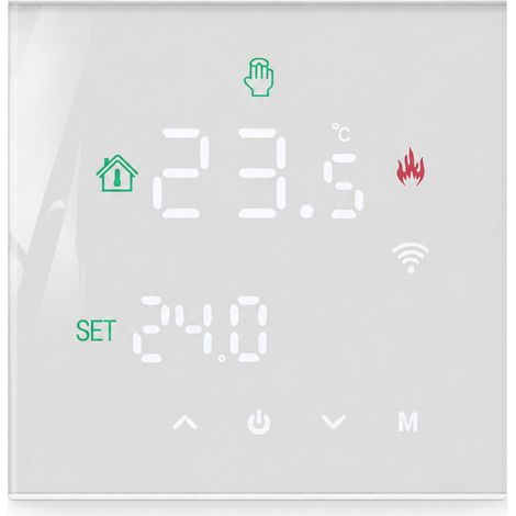 Thermostat WiFi Tuya pour Chauffage au Sol Électrique, Contrôle par Application et Voix, 16A, Blanc (1/5)