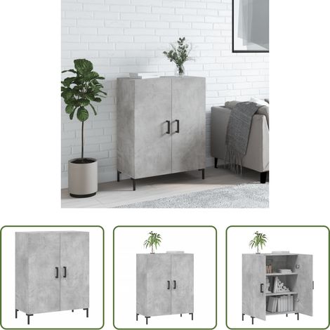 vidaXL Stauraum - Sideboard Betongrau 69,5x34x90 cm Holzwerkstoff (1/5)
