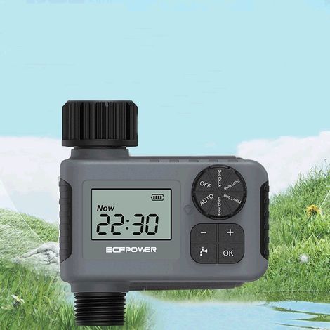 Ordinateur d'irrigation, Minuteur d'arrosage avec Retard de Pluie/Mode Automatique et Manuel, IPX5 étanche/Grand écran LCD, minuterie d'eau pour Jardin, pelouse (1 Sorties) (1/5)