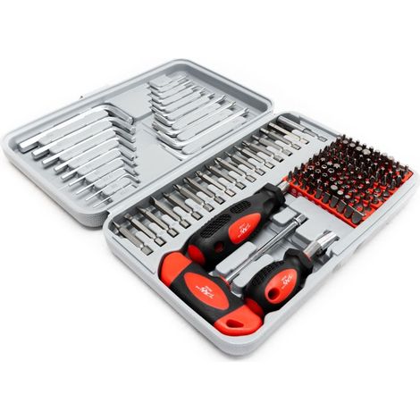 TrendLine Werkzeug-Set, 139-teilig, Chrom-Vanadium, Bit Set, Schraubendreher (1/3)