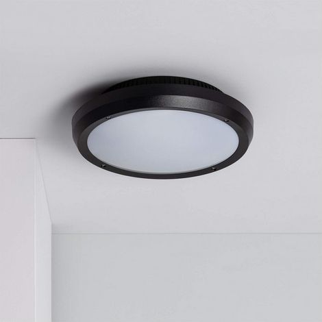 Plafón Circular para Exterior Ø300mm IP65 Curio Negro Negro (1/5)