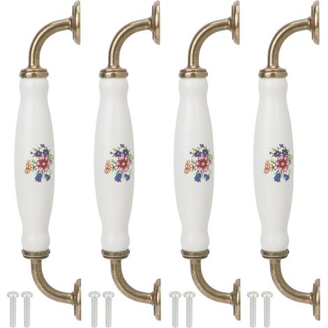 Keramikgriffe im europäischen Stil, 160 mm Lochabstand, für Schranktüren und Schubladen (1/5)