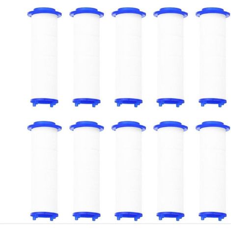 Lot de 10 filtres de pommeau de douche 7,1 cm en coton PP de rechange haute pression pour ventilateur de douche (1/5)