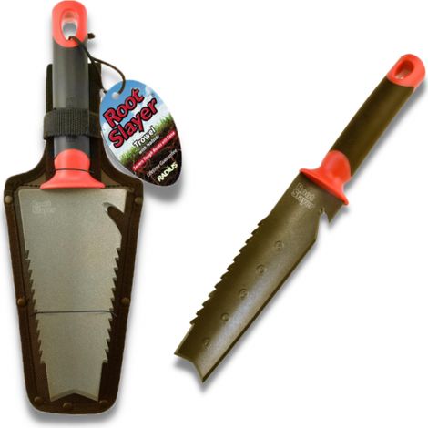 Venteo - RootSlayer à main + Couteau de sol à main/lame dentelée - Outils de jardin indispensables multifonctions (1/5)