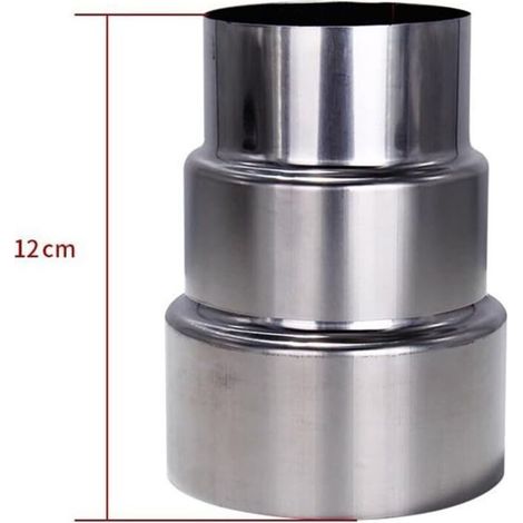 Réducteur de conduit de cheminée en acier inoxydable – Connexion cheminée et poêle à bois – Ø 90 mm/Ø 70 mm – Résistance haute température