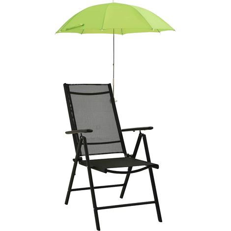 vidaXL Ombrelloni per Sedie da Campeggio 2 pz Verdi 105 cm (1/5)