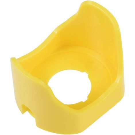 Demi-cercle Bouton arrêt urgence interrupteur poussoir Capot Protection Jaune 22mm-1Pcs (1/2)
