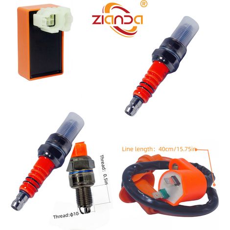 Ignition coil for motorcycles, spark plug 30510-HM5-630, suitable for GY6 50-150cc ATVs.