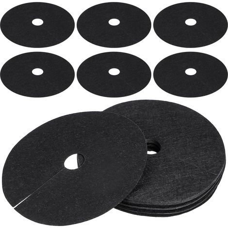Lot de 20 rondelles de paillage pour Arbres et Anneaux de paillage - Tapis de Protection Contre Les Mauvaises Herbes - Non tissé - Protection des Racines (1/4)