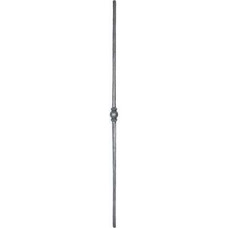 Deco Fer Forge – Barreau rond plein à facettes 1200mm Ø14mm – Fer forgé grenaillé à souder – Pour garde-corps et portails – Prêt à peindre