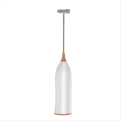 Mousseur à lait rechargeable, pour café latte, cappuccino blanc (1/5)