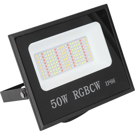 Projecteur LED, boîtier en aluminium, abat-jour en verre trempé, étanchéité IP66, éclairage RGB, 85-265 V (1/5)