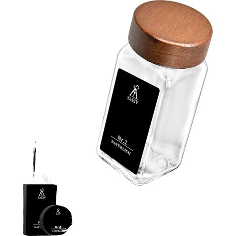 Botellas y tarros de almacenamiento, fabricados en vidrio ecológico, capacidad de 120 ml, 35 unidades. (1/2)