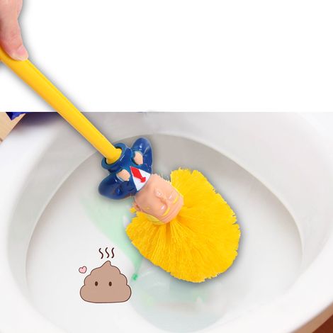 Donald Trump président brosse de toilette avec support de Base nouveauté outil de nettoyage drôle nettoyant en plastique accessoires de salle de bain (1/5)