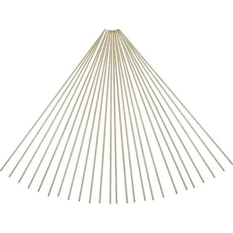 Lot de 25 baguettes à souder en laiton pour soudure à l'oxygène acétylène, tiges de soudure en laiton pour alliage de cuivre et acier au carbone, diamètre 1,6/2,0/3,0 mm, longueur 25 cm (1,6 mm) (1/5)