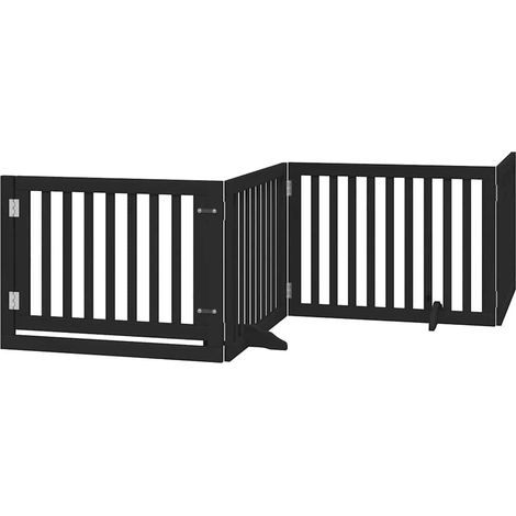 Maison Exclusive - Cancello Cani Porta Pieghevole Nero 12 Pannelli 960 cm Pioppo