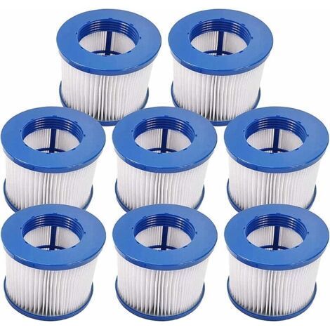 Lot de 8 Cartouches Filtre Spa Infinite a Visser,Filtre Spa A Visser,Filtre 75 x 100 mm,Filtre Spa pour Lumix Vissable,Cartouche filtrante pour Clever Spa,Filtre pour Spa FL31220(8pcs) (1/5)