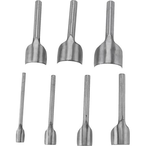 Ensemble de 7 pièces pour travaux manuels en cuir - Outil de coupe demi-rond pour embouts de ceinture, idéal pour la couture du cuir à domicile (10-40 mm) (1/5)