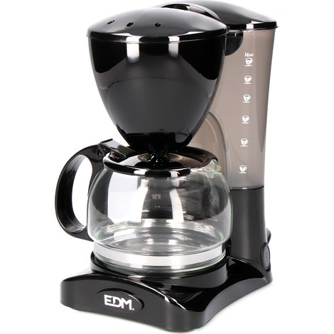 Macchina da caffè edm 6 tazze 550 watt nero compatto