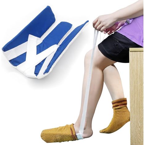 Enfile-chaussettes faciles à enfiler et à retraité sans se baisser (bleu foncé) (1/5)