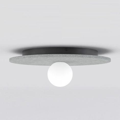 Lampada da soffitto CALMA in feltro grigio