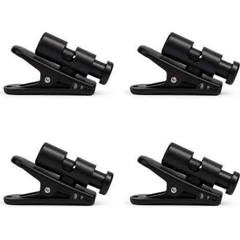 4 PCS Clips de Câble pour Casque Rotatifs à 360° en Plastique ABS - pour Écouteurs, Microphone et Câble de Charge, Support de Câble pour Vêtements - Convient pour Câbles Ronds et Plats de 2 à 4 mm (1/5)