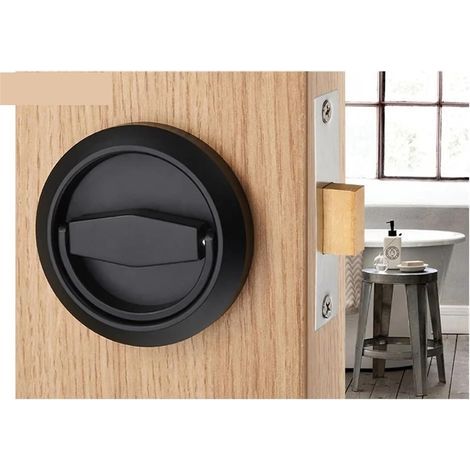Poignée en acier inoxydable, encastrée, sans clé, pour l'extérieur, Home Hardware, 1 pièce, noire (1/4)