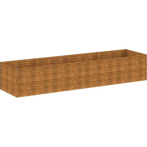 Jardinière  Lit surélevé de jardin 386x100x69 cm acier corten (1/5)